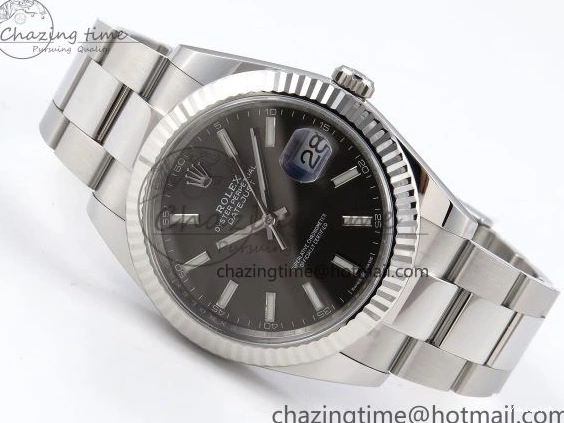 Best on DateJust 126334 41 C+F Oyster Steel 904L 1:1 Edition Dial VR3235 Bracelet SS Gray 1224